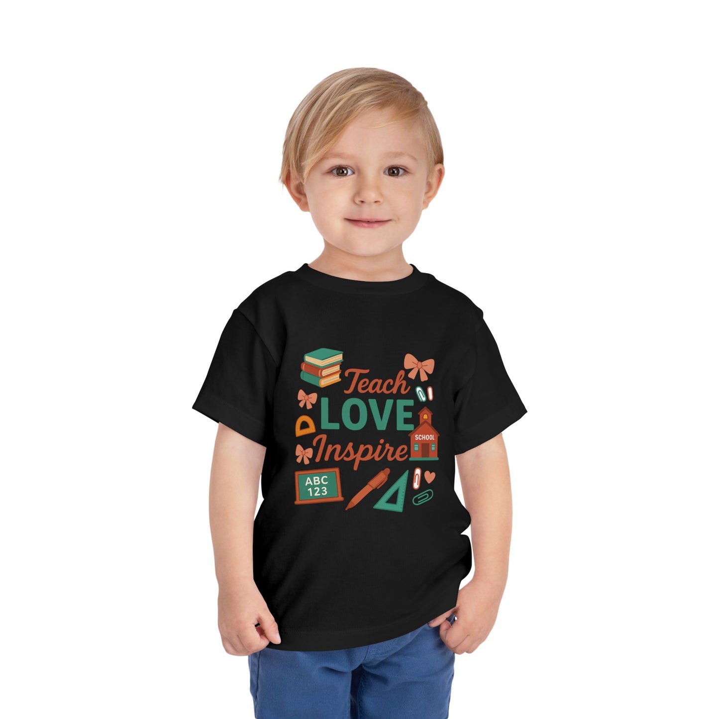 Toddler Tee, Kids School Shirt, Back to School Outfit, Rainbow Graphic Tee, Toddler Gift