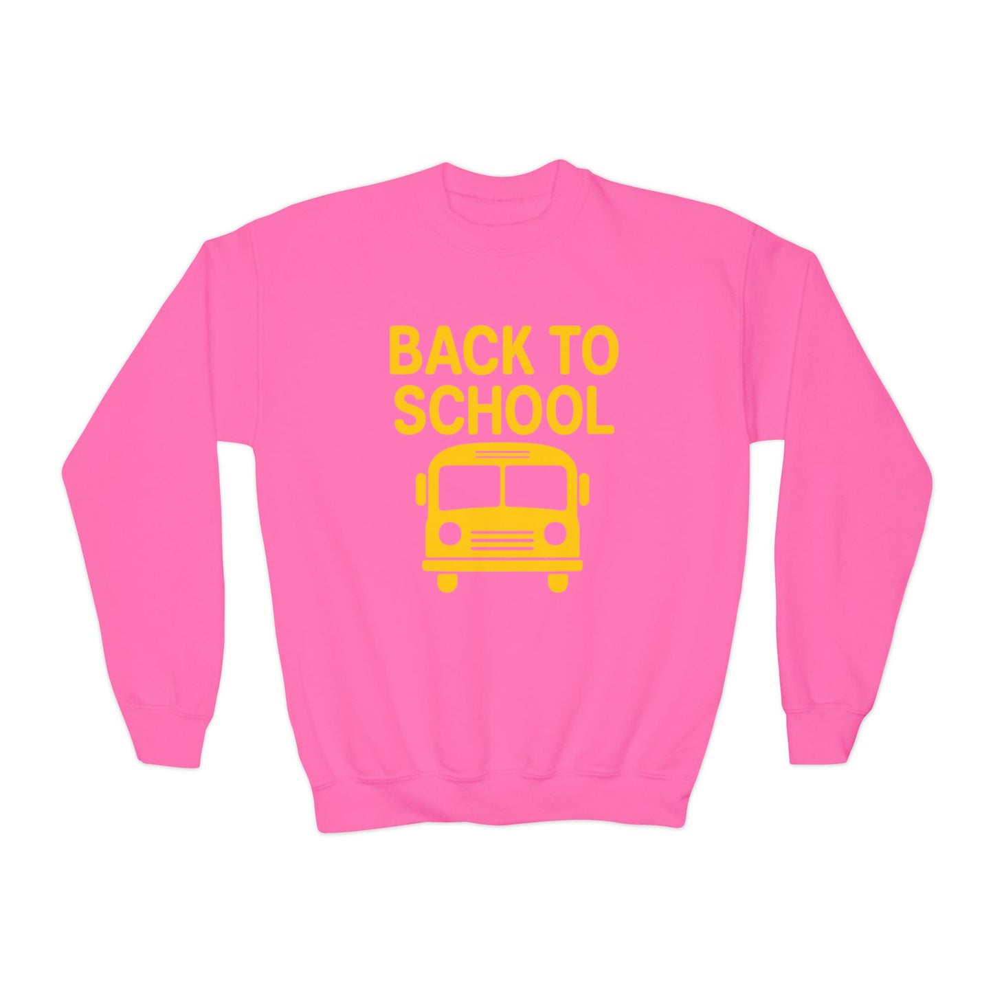 Back to School Youth Crewneck Sweatshirt | Kids Casual Style, School Spirit, Cozy Pullover, Gift for Students, Fun Apparel
