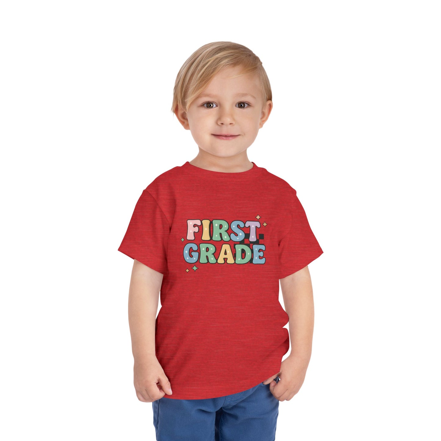 Copy of Happy First Day of School Toddler Tee, Kids School Shirt, Back to School Outfit, Rainbow Graphic Tee, Toddler Gift