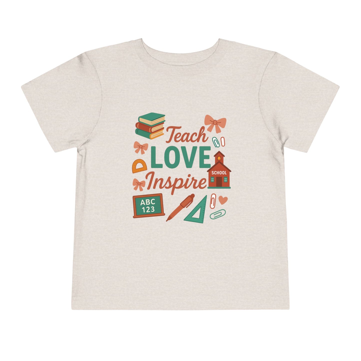 Toddler Tee, Kids School Shirt, Back to School Outfit, Rainbow Graphic Tee, Toddler Gift