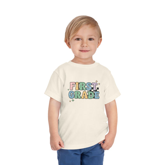 Copy of Happy First Day of School Toddler Tee, Kids School Shirt, Back to School Outfit, Rainbow Graphic Tee, Toddler Gift