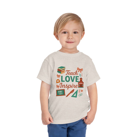 Toddler Tee, Kids School Shirt, Back to School Outfit, Rainbow Graphic Tee, Toddler Gift