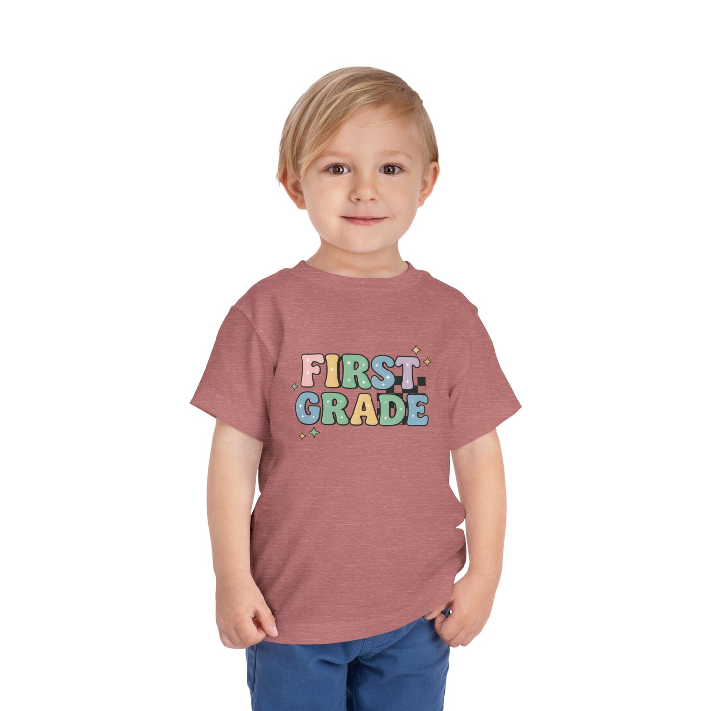 Copy of Happy First Day of School Toddler Tee, Kids School Shirt, Back to School Outfit, Rainbow Graphic Tee, Toddler Gift