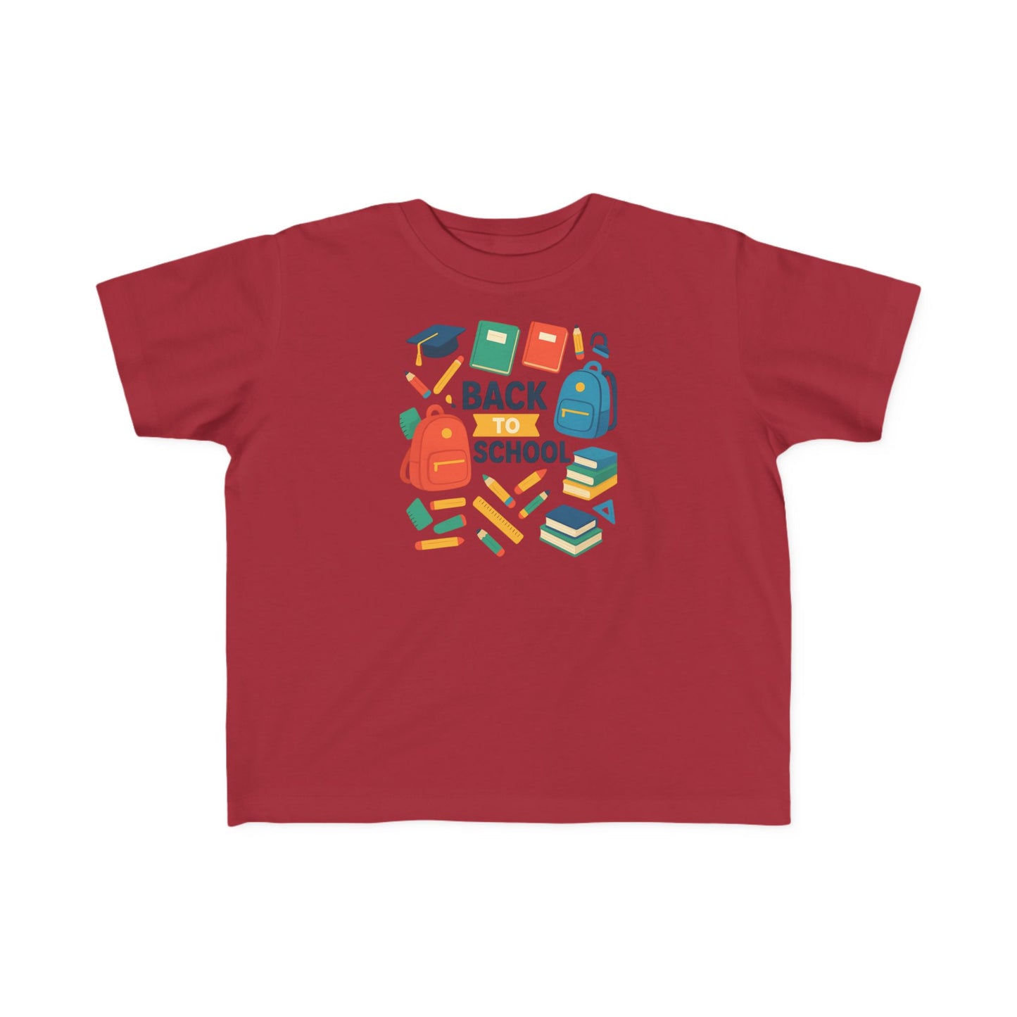 Happy First Day of School Toddler T-Shirt, Cute Kids Tee, Rainbow Design, Back to School Outfit, Toddler Gift