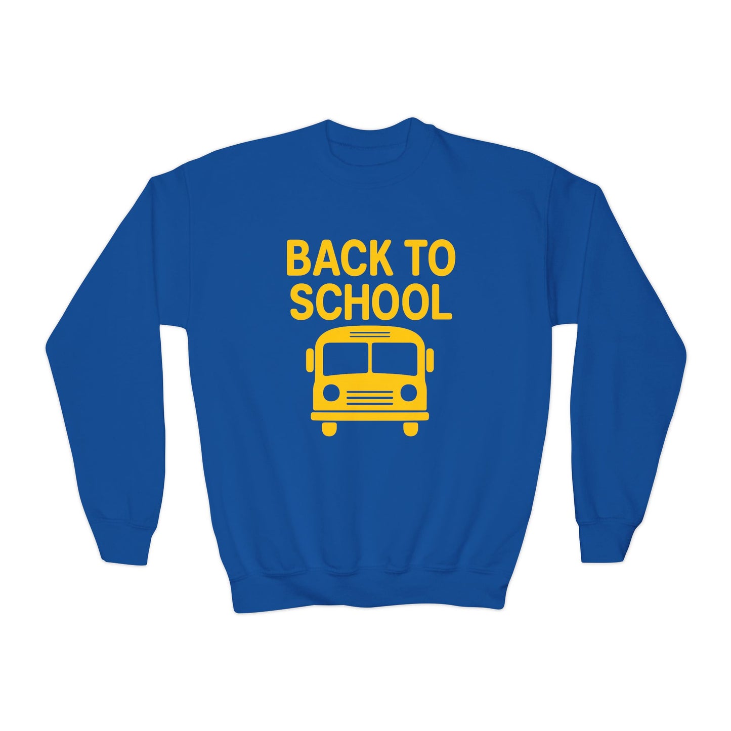 Back to School Youth Crewneck Sweatshirt | Kids Casual Style, School Spirit, Cozy Pullover, Gift for Students, Fun Apparel