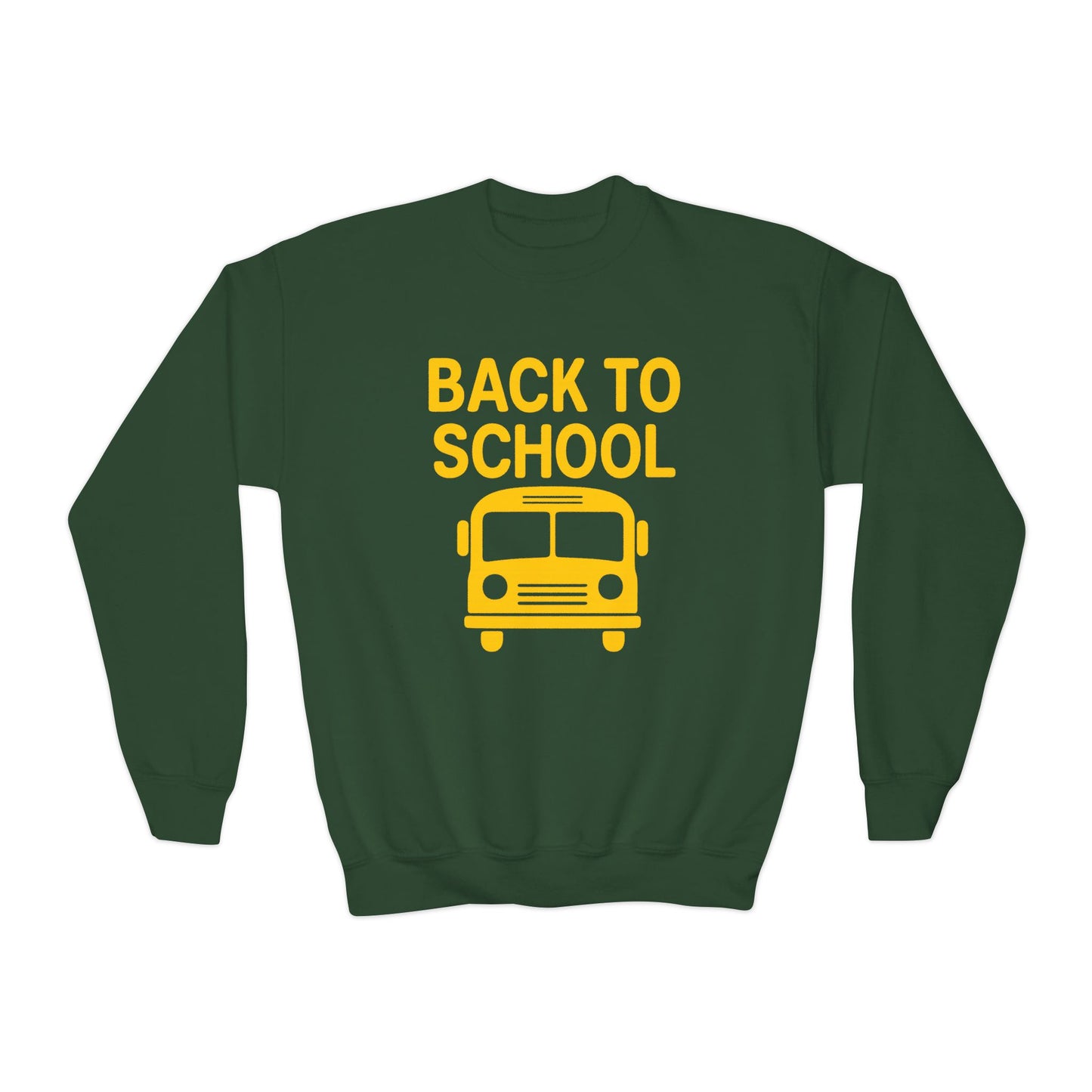 Back to School Youth Crewneck Sweatshirt | Kids Casual Style, School Spirit, Cozy Pullover, Gift for Students, Fun Apparel