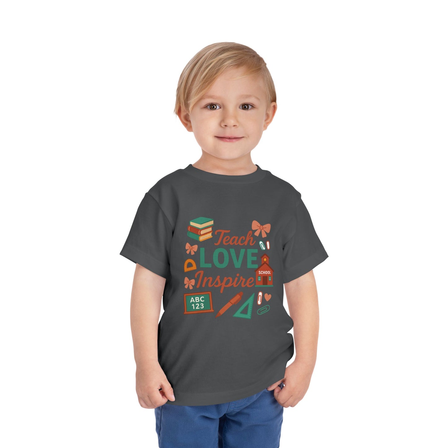 Toddler Tee, Kids School Shirt, Back to School Outfit, Rainbow Graphic Tee, Toddler Gift