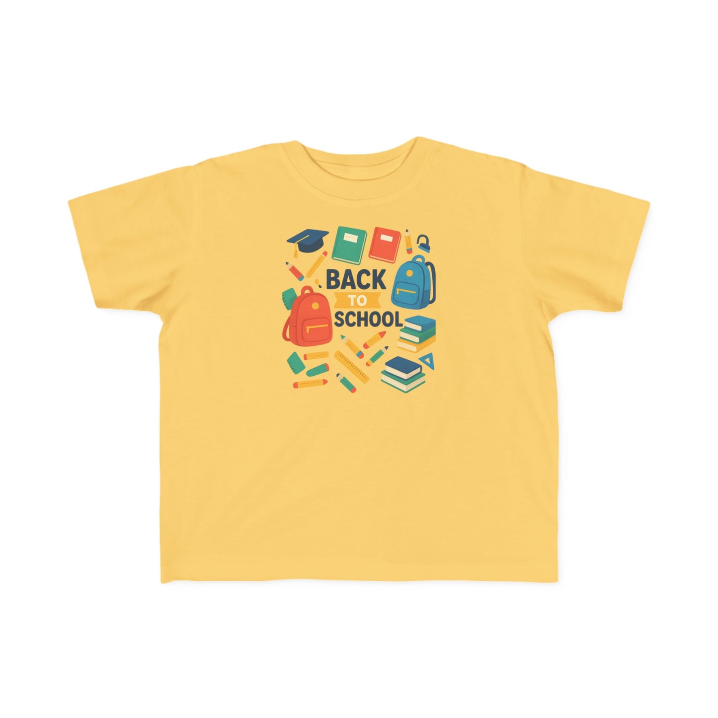 Happy First Day of School Toddler T-Shirt, Cute Kids Tee, Rainbow Design, Back to School Outfit, Toddler Gift