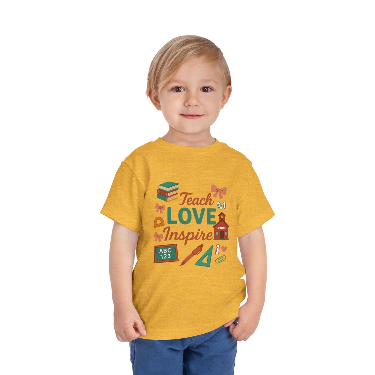 Toddler Tee, Kids School Shirt, Back to School Outfit, Rainbow Graphic Tee, Toddler Gift