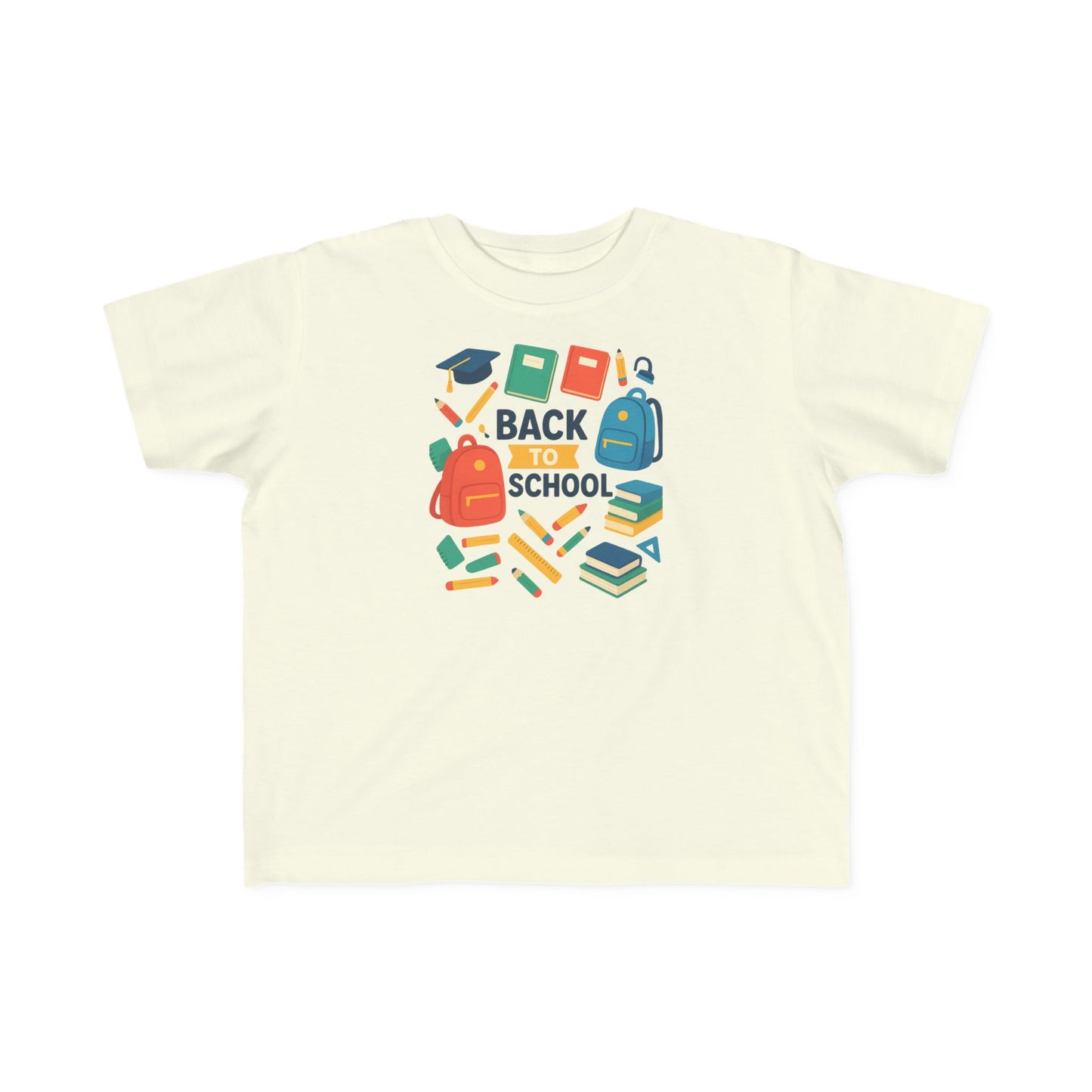 Happy First Day of School Toddler T-Shirt, Cute Kids Tee, Rainbow Design, Back to School Outfit, Toddler Gift