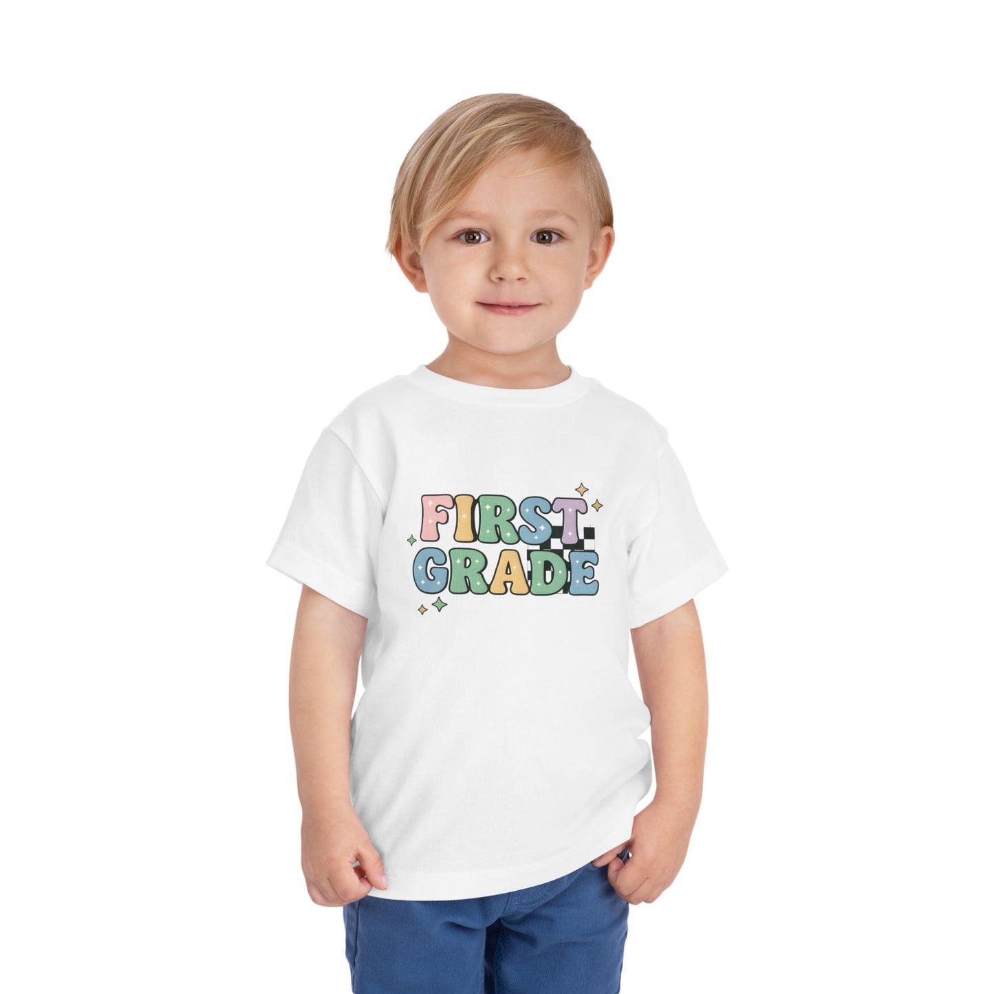 Copy of Happy First Day of School Toddler Tee, Kids School Shirt, Back to School Outfit, Rainbow Graphic Tee, Toddler Gift