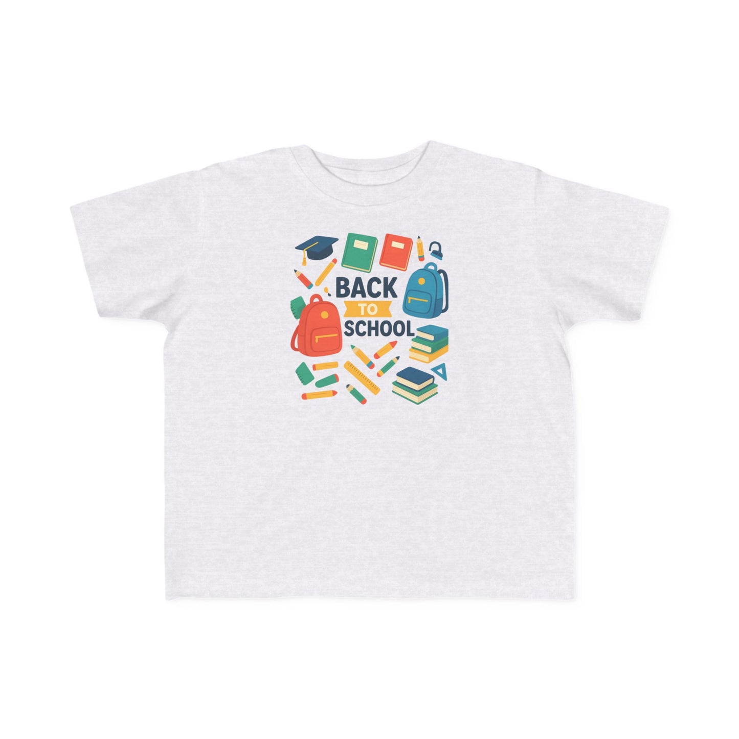 Happy First Day of School Toddler T-Shirt, Cute Kids Tee, Rainbow Design, Back to School Outfit, Toddler Gift