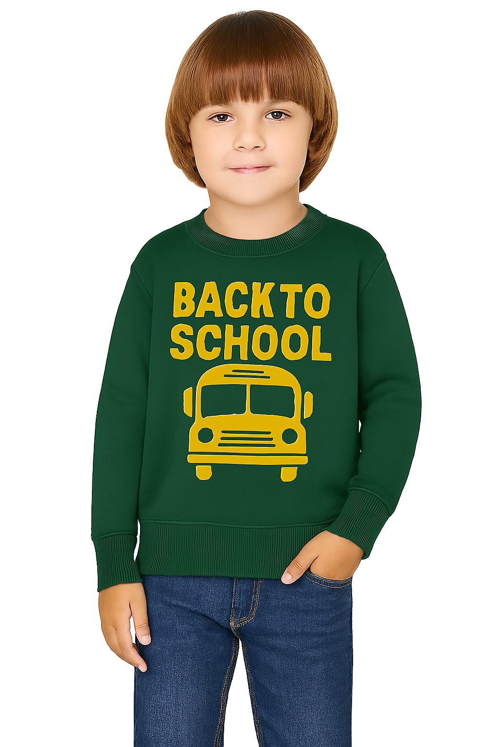 Back to School Youth Crewneck Sweatshirt | Kids Casual Style, School Spirit, Cozy Pullover, Gift for Students, Fun Apparel