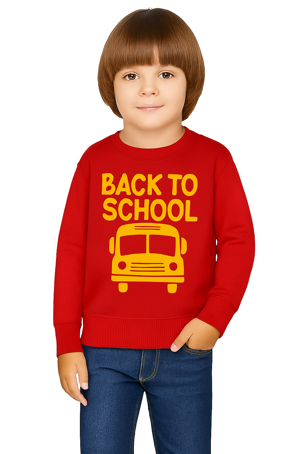 Back to School Youth Crewneck Sweatshirt | Kids Casual Style, School Spirit, Cozy Pullover, Gift for Students, Fun Apparel