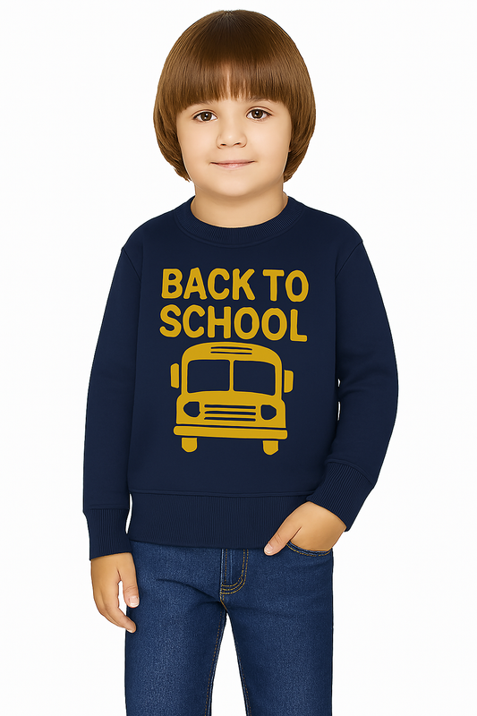 Back to School Youth Crewneck Sweatshirt | Kids Casual Style, School Spirit, Cozy Pullover, Gift for Students, Fun Apparel