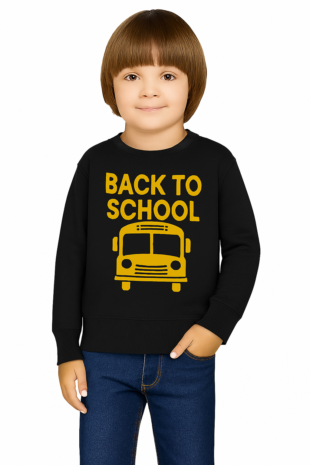 Back to School Youth Crewneck Sweatshirt | Kids Casual Style, School Spirit, Cozy Pullover, Gift for Students, Fun Apparel