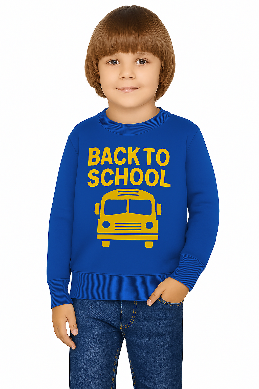 Back to School Youth Crewneck Sweatshirt | Kids Casual Style, School Spirit, Cozy Pullover, Gift for Students, Fun Apparel
