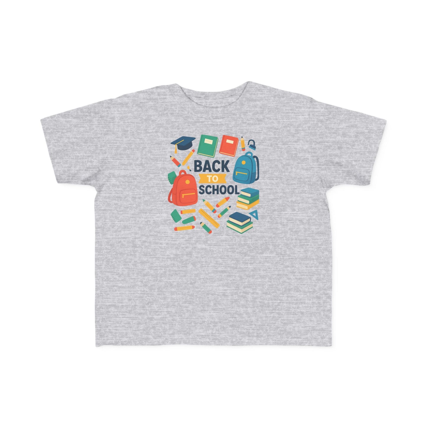 Happy First Day of School Toddler T-Shirt, Cute Kids Tee, Rainbow Design, Back to School Outfit, Toddler Gift