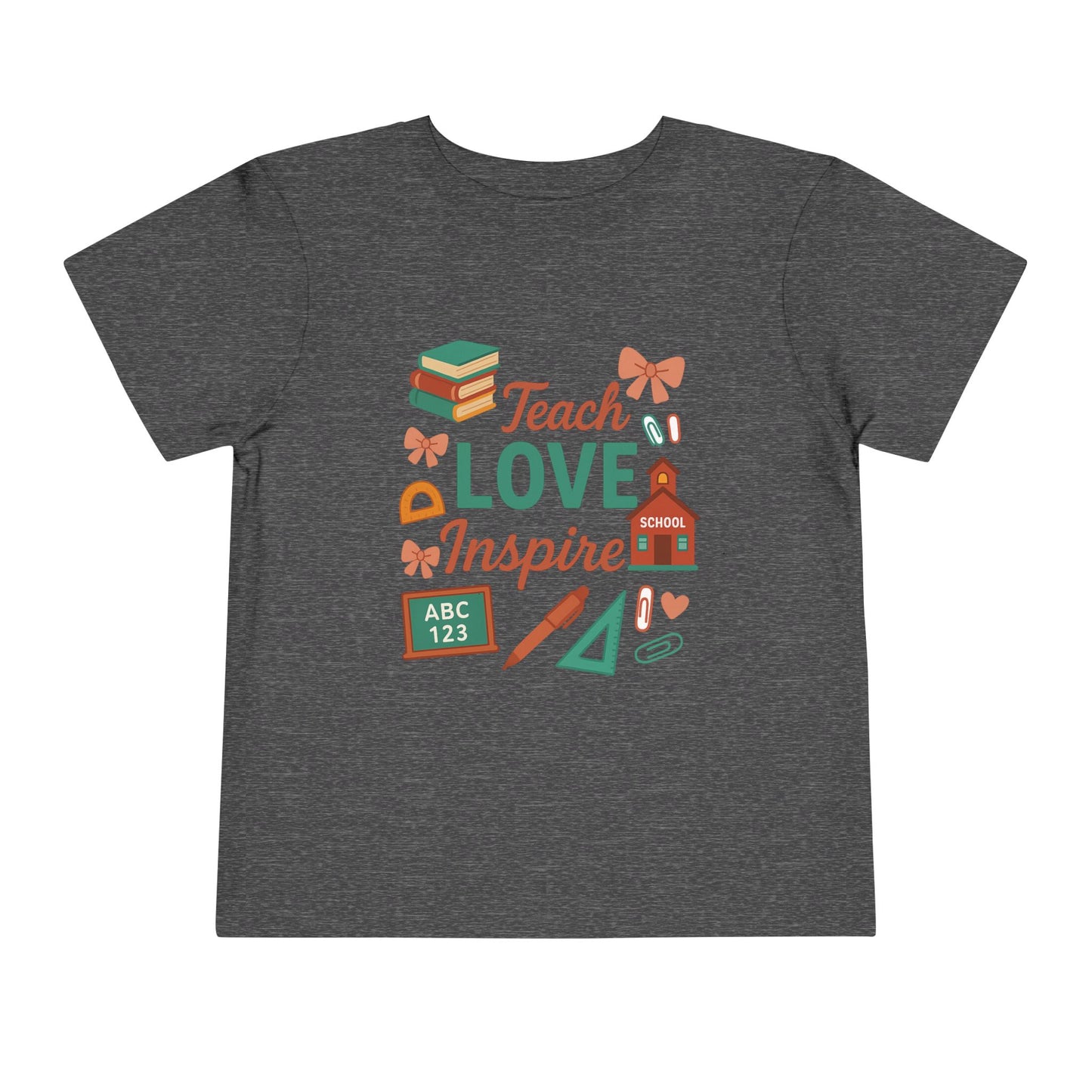 Toddler Tee, Kids School Shirt, Back to School Outfit, Rainbow Graphic Tee, Toddler Gift