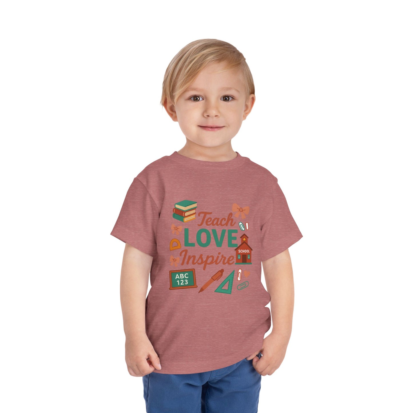 Toddler Tee, Kids School Shirt, Back to School Outfit, Rainbow Graphic Tee, Toddler Gift