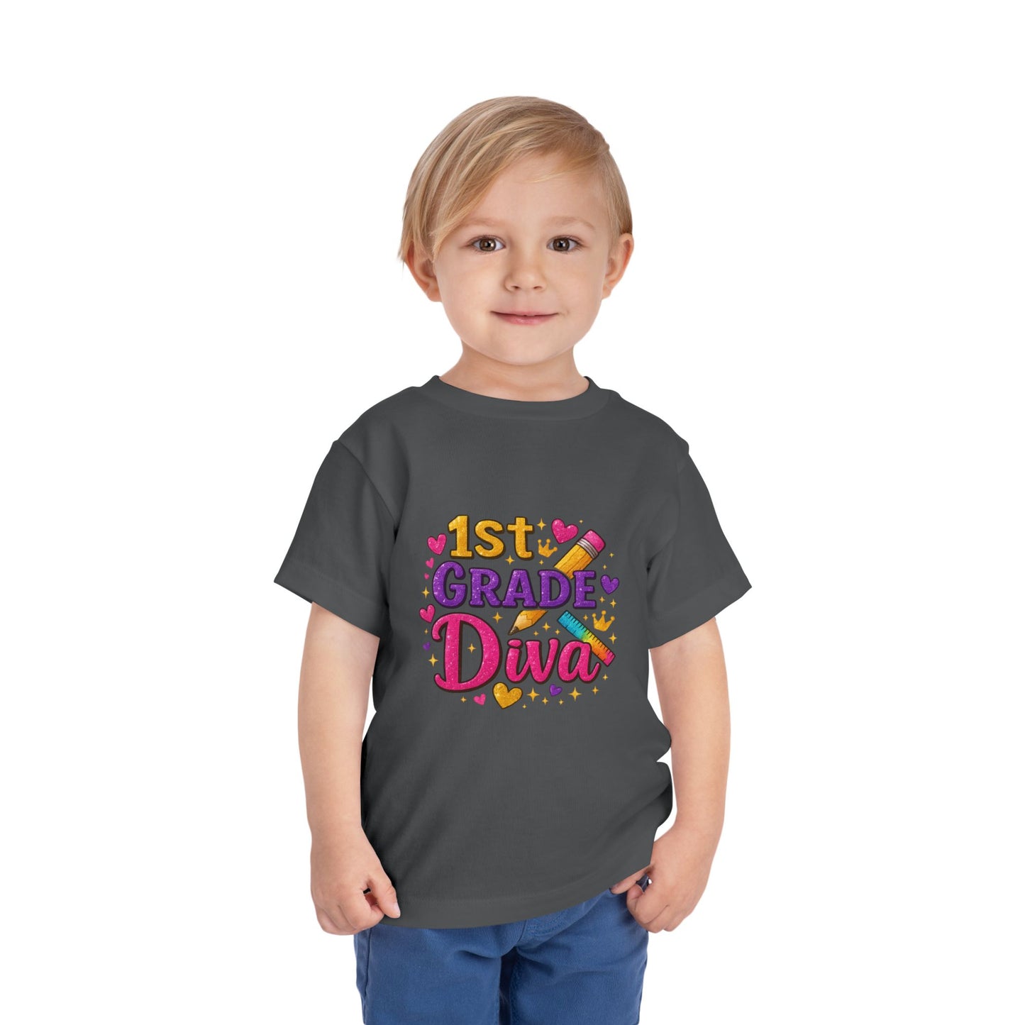 Copy of Happy First Day of School Toddler Tee, Kids School Shirt, Back to School Outfit, Rainbow Graphic Tee, Toddler Gift