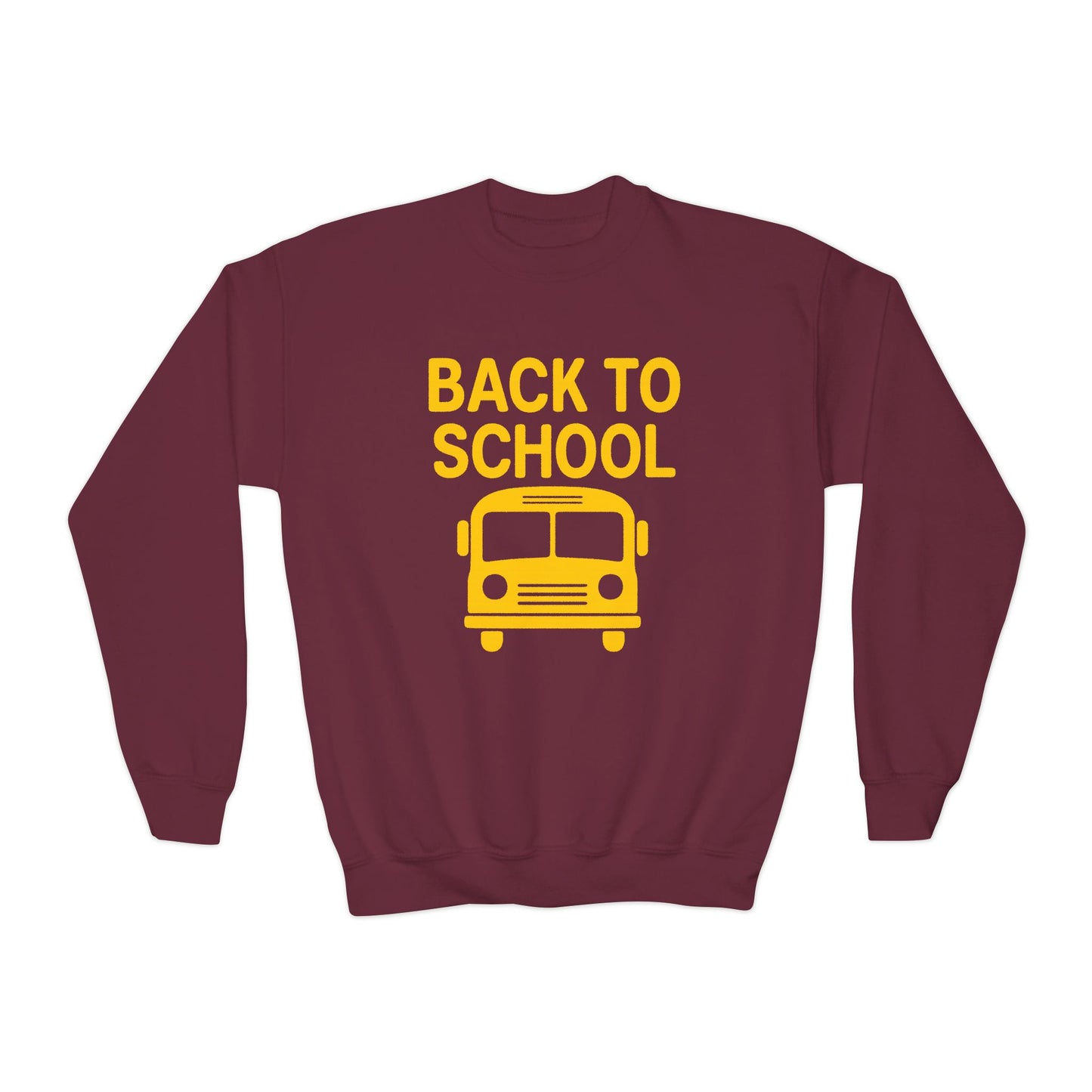 Back to School Youth Crewneck Sweatshirt | Kids Casual Style, School Spirit, Cozy Pullover, Gift for Students, Fun Apparel