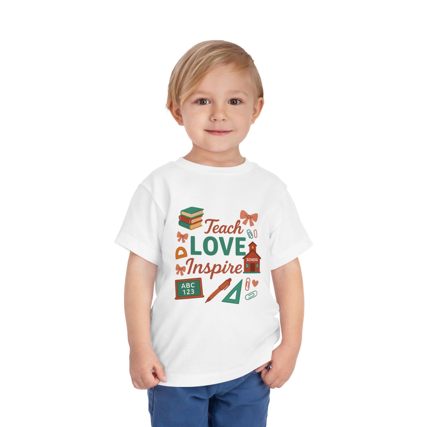Toddler Tee, Kids School Shirt, Back to School Outfit, Rainbow Graphic Tee, Toddler Gift