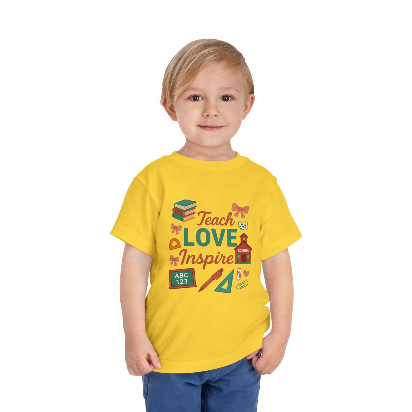 Toddler Tee, Kids School Shirt, Back to School Outfit, Rainbow Graphic Tee, Toddler Gift