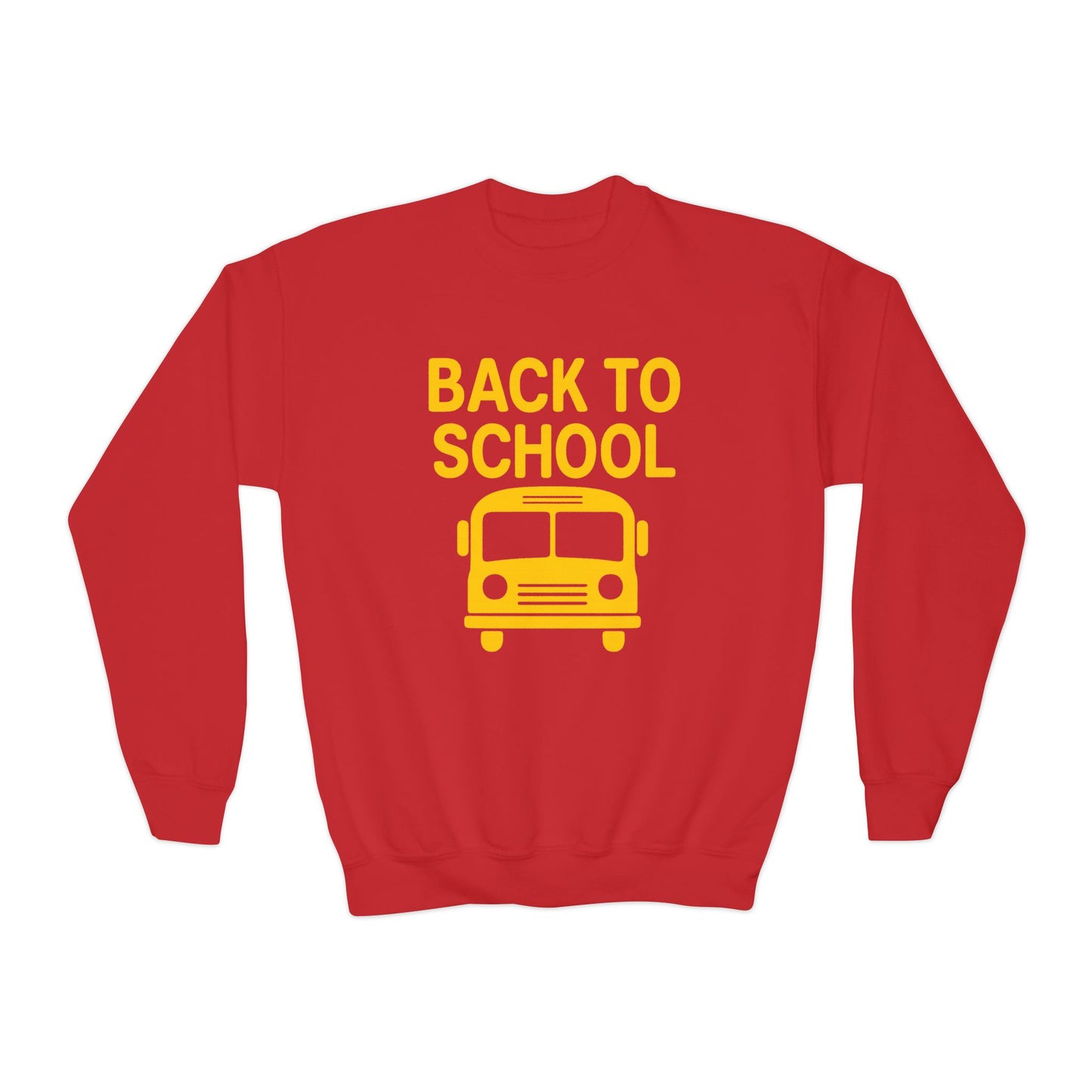 Back to School Youth Crewneck Sweatshirt | Kids Casual Style, School Spirit, Cozy Pullover, Gift for Students, Fun Apparel