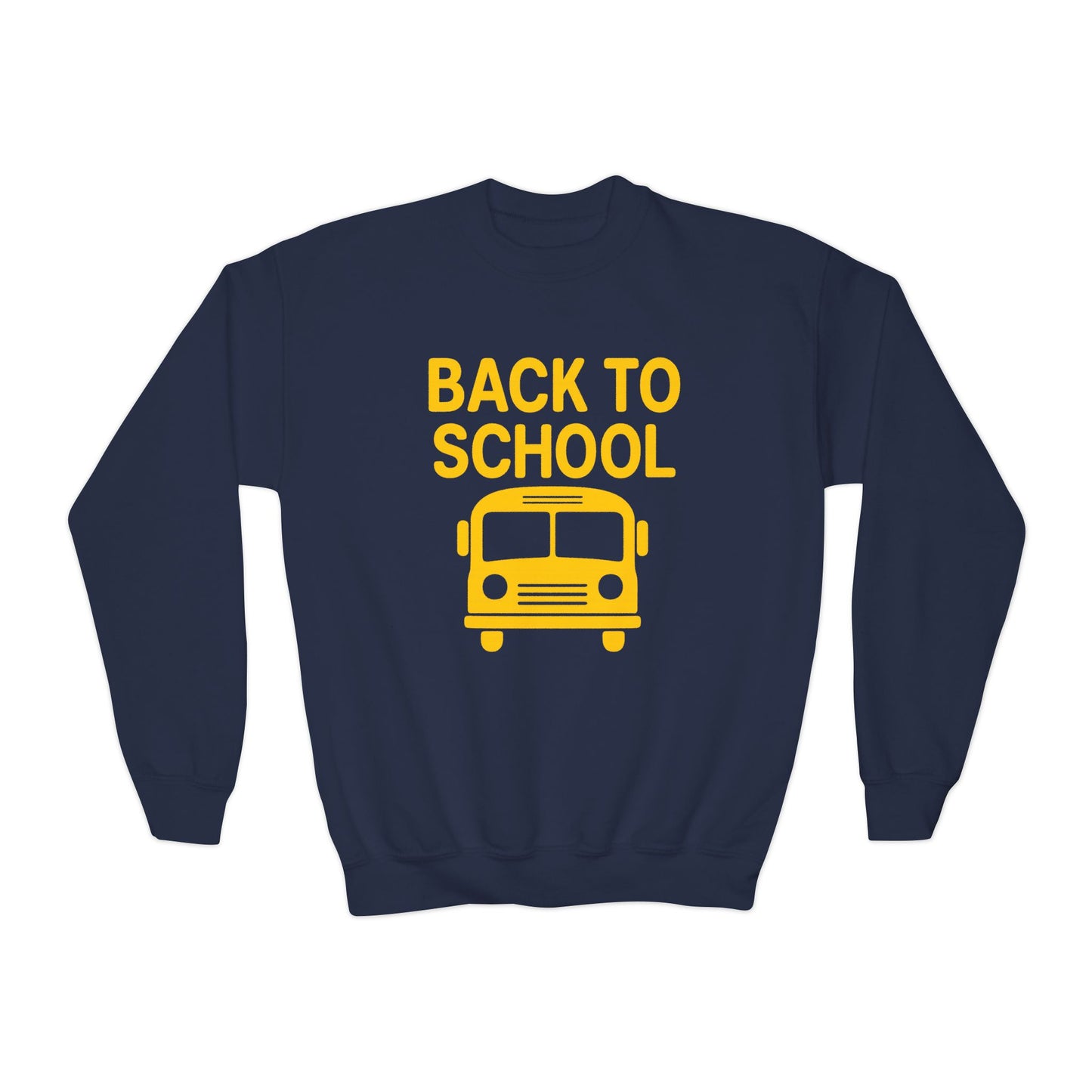 Back to School Youth Crewneck Sweatshirt | Kids Casual Style, School Spirit, Cozy Pullover, Gift for Students, Fun Apparel