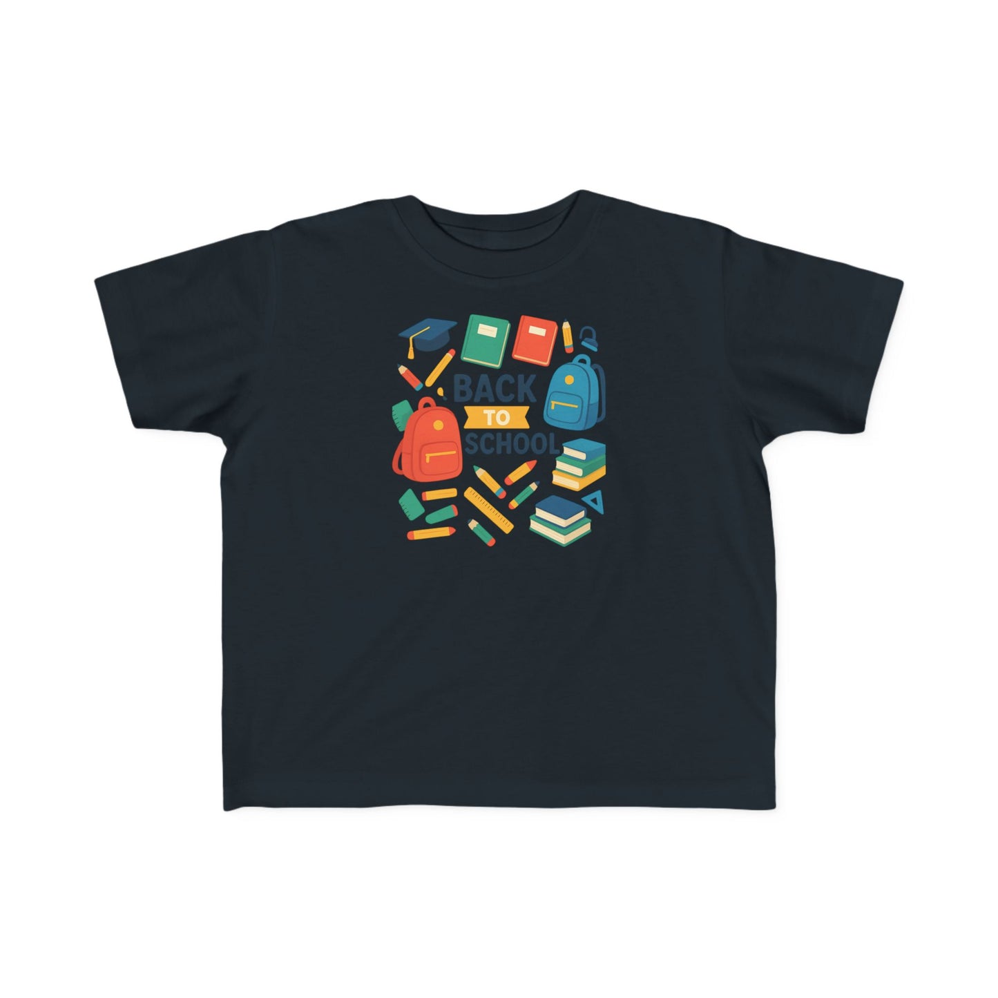 Happy First Day of School Toddler T-Shirt, Cute Kids Tee, Rainbow Design, Back to School Outfit, Toddler Gift