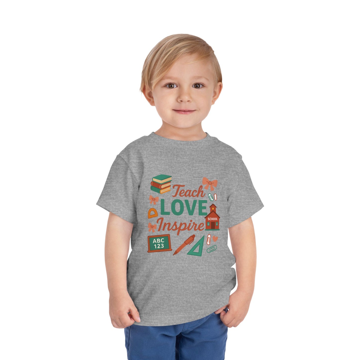 Toddler Tee, Kids School Shirt, Back to School Outfit, Rainbow Graphic Tee, Toddler Gift