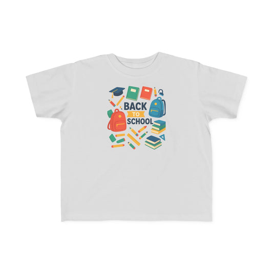 Happy First Day of School Toddler T-Shirt, Cute Kids Tee, Rainbow Design, Back to School Outfit, Toddler Gift