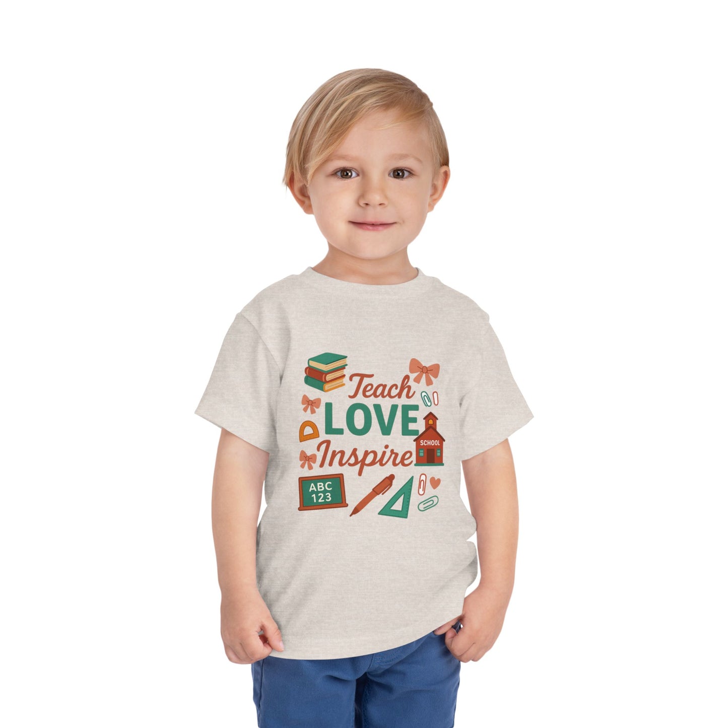 Toddler Tee, Kids School Shirt, Back to School Outfit, Rainbow Graphic Tee, Toddler Gift