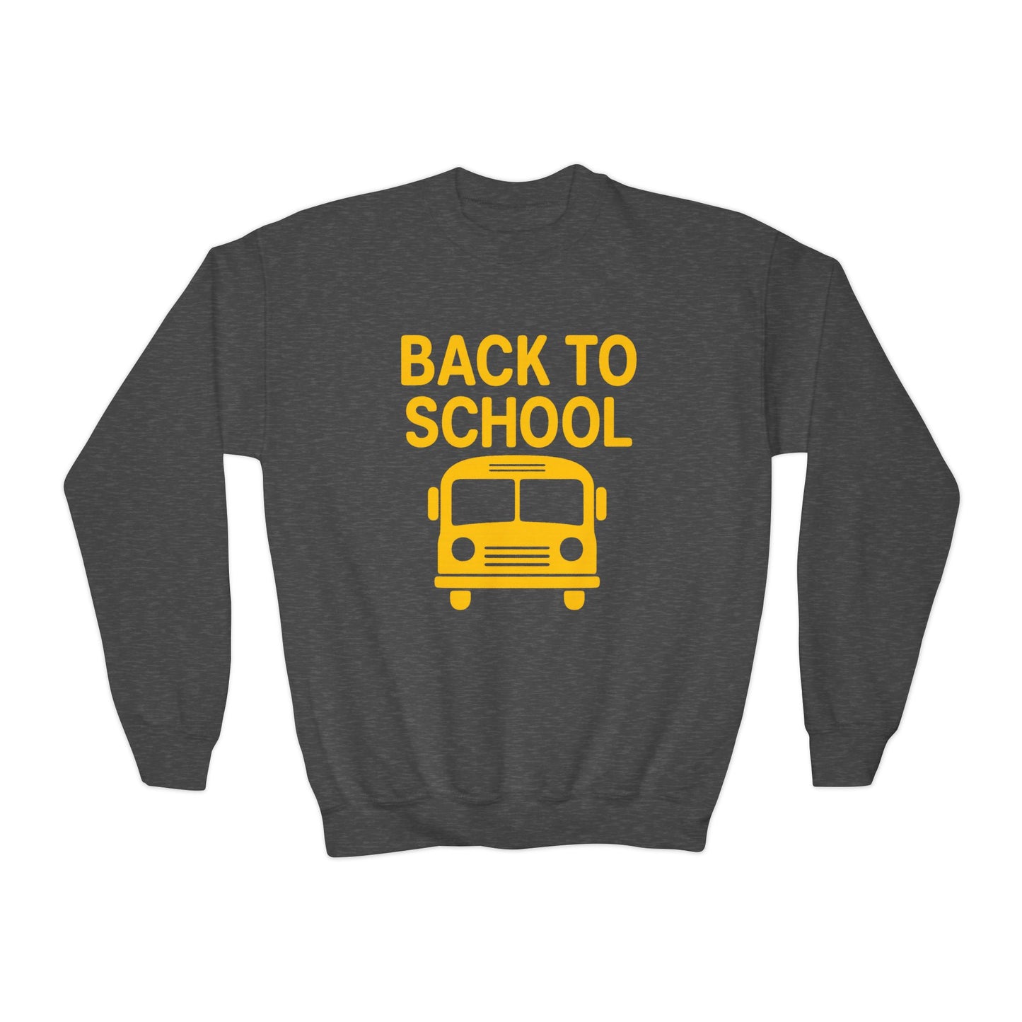 Back to School Youth Crewneck Sweatshirt | Kids Casual Style, School Spirit, Cozy Pullover, Gift for Students, Fun Apparel