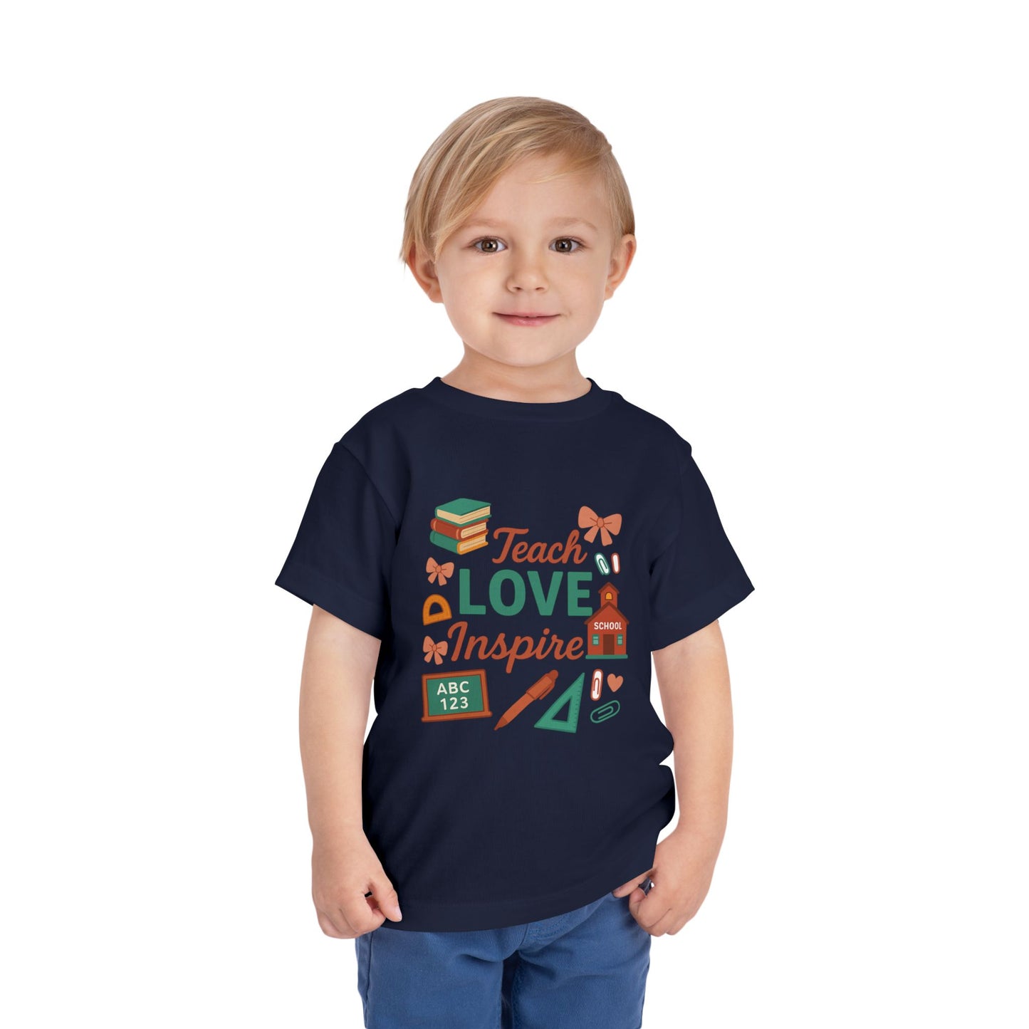 Toddler Tee, Kids School Shirt, Back to School Outfit, Rainbow Graphic Tee, Toddler Gift