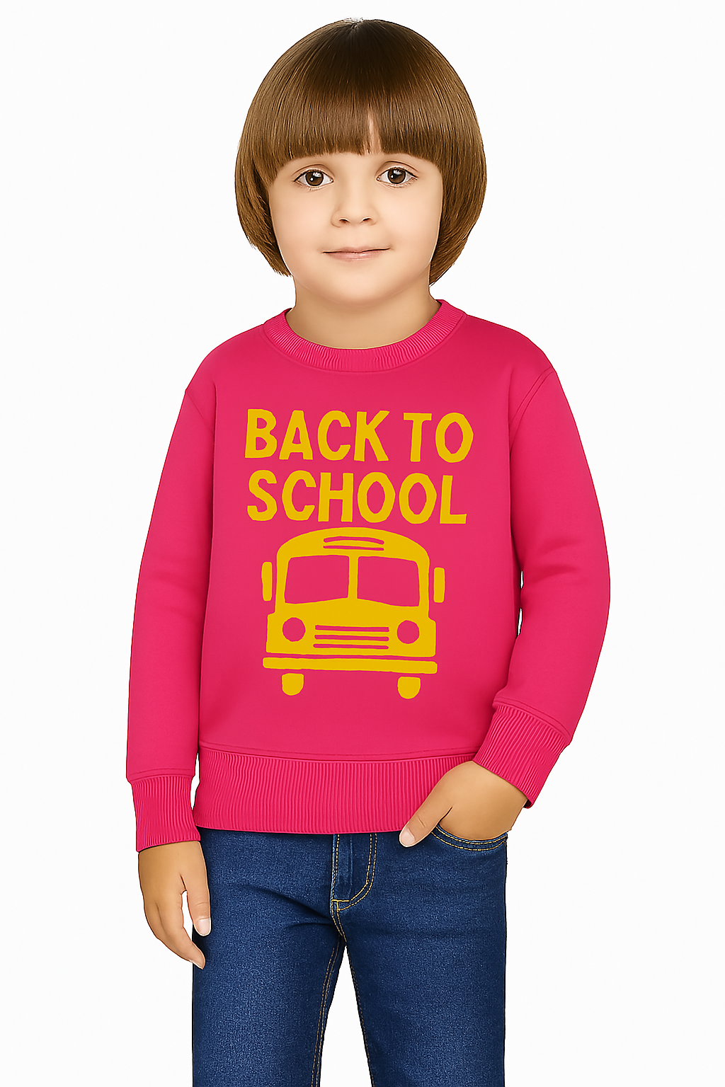 Back to School Youth Crewneck Sweatshirt | Kids Casual Style, School Spirit, Cozy Pullover, Gift for Students, Fun Apparel