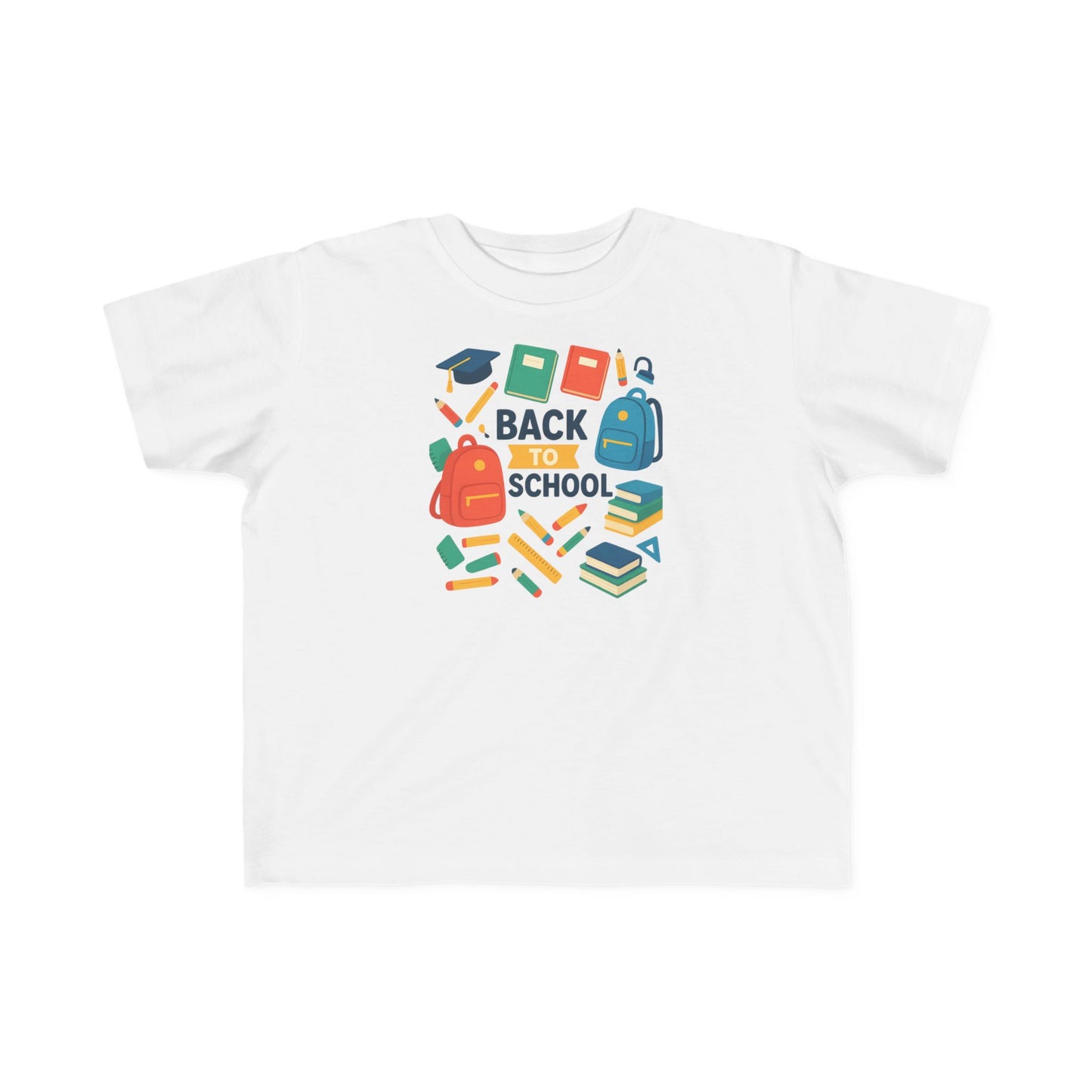 Happy First Day of School Toddler T-Shirt, Cute Kids Tee, Rainbow Design, Back to School Outfit, Toddler Gift