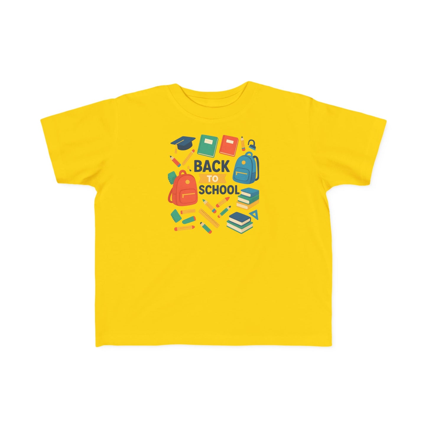 Happy First Day of School Toddler T-Shirt, Cute Kids Tee, Rainbow Design, Back to School Outfit, Toddler Gift