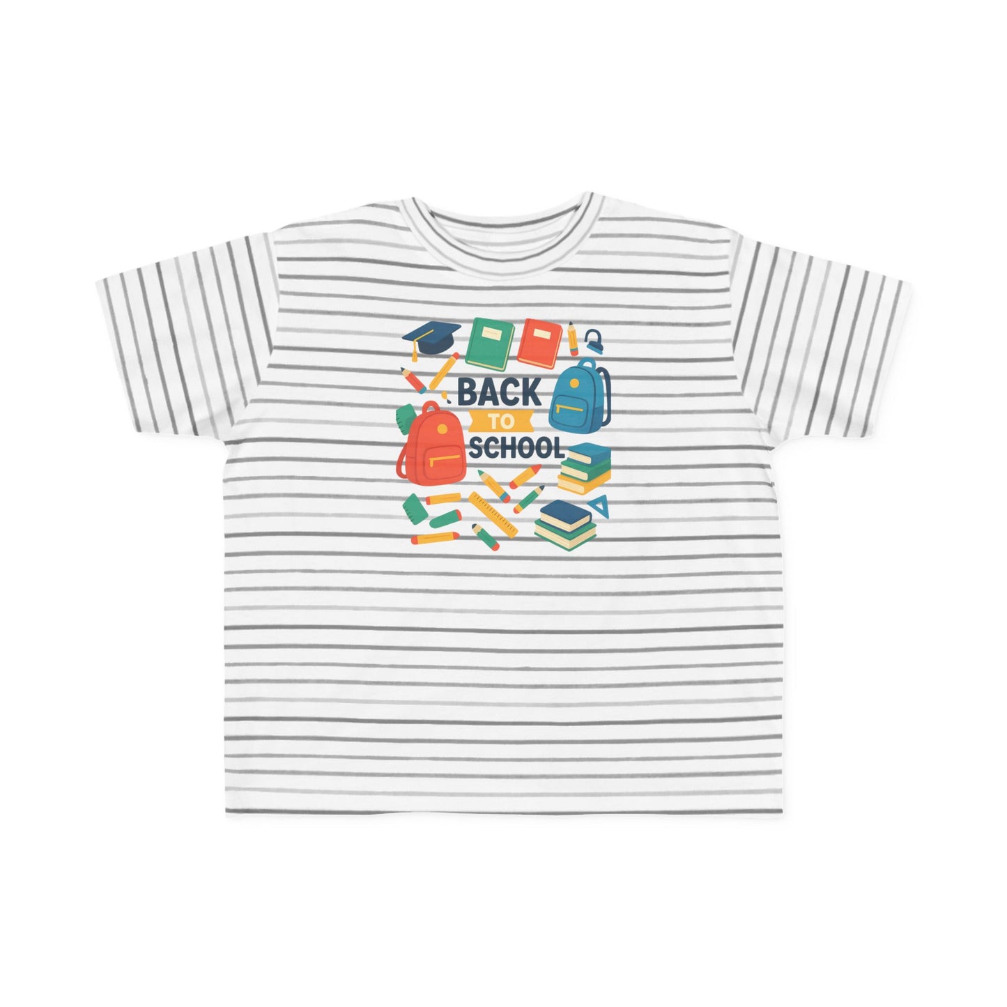 Happy First Day of School Toddler T-Shirt, Cute Kids Tee, Rainbow Design, Back to School Outfit, Toddler Gift