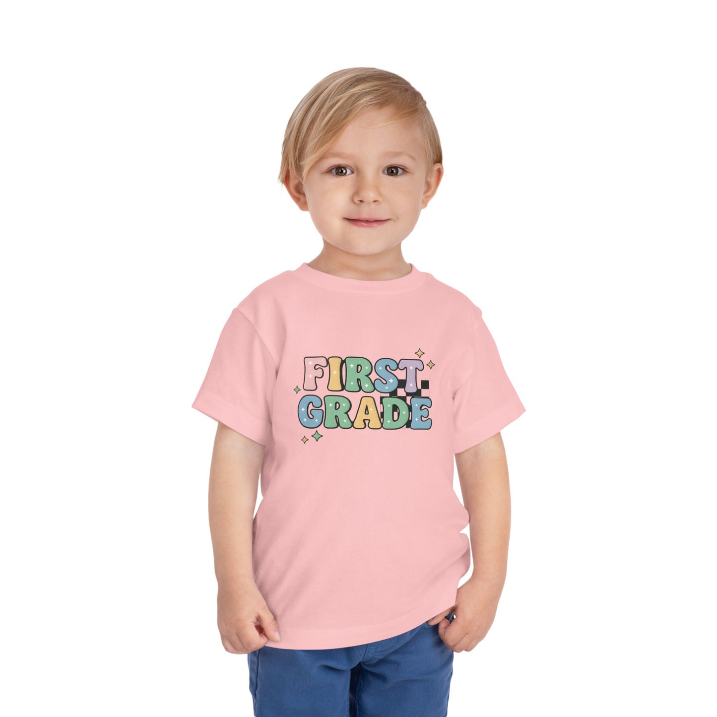 Copy of Happy First Day of School Toddler Tee, Kids School Shirt, Back to School Outfit, Rainbow Graphic Tee, Toddler Gift