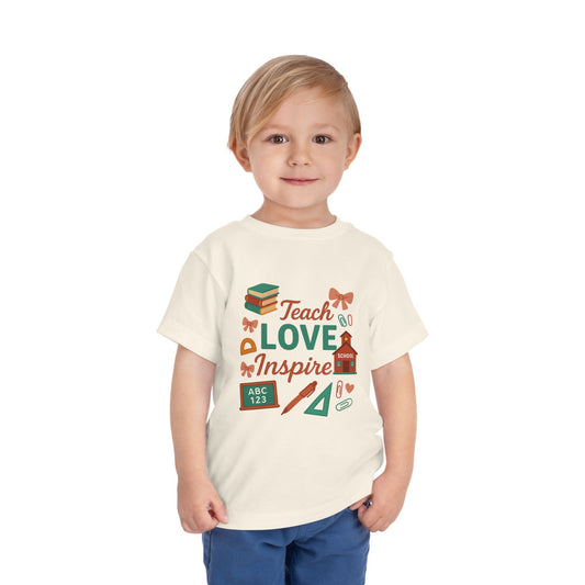 Toddler Tee, Kids School Shirt, Back to School Outfit, Rainbow Graphic Tee, Toddler Gift