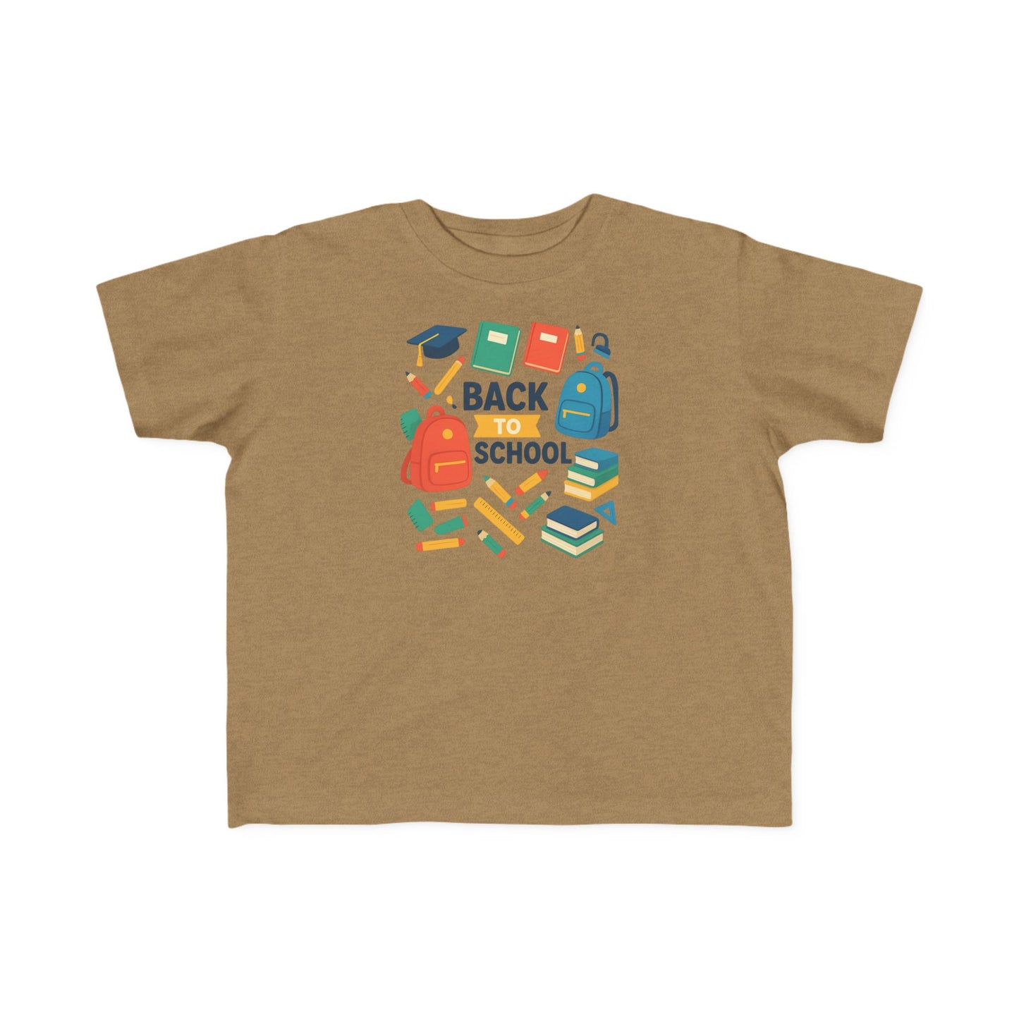 Happy First Day of School Toddler T-Shirt, Cute Kids Tee, Rainbow Design, Back to School Outfit, Toddler Gift
