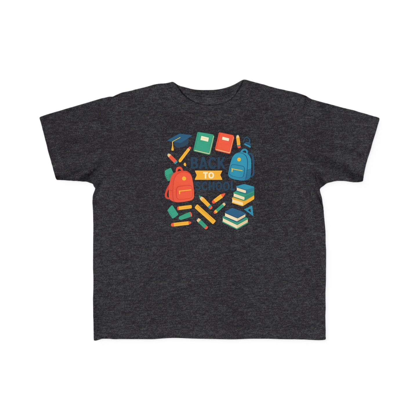 Happy First Day of School Toddler T-Shirt, Cute Kids Tee, Rainbow Design, Back to School Outfit, Toddler Gift