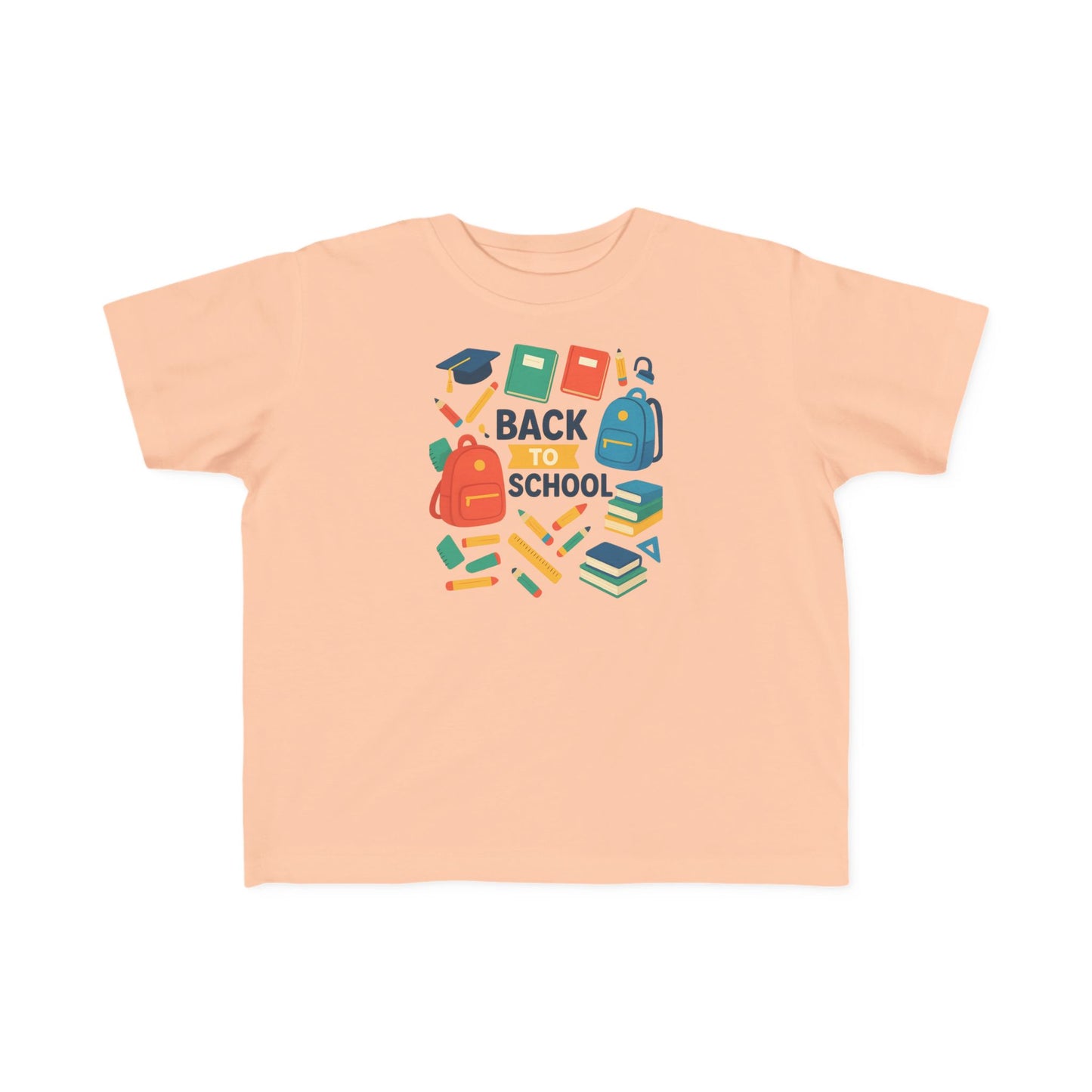 Happy First Day of School Toddler T-Shirt, Cute Kids Tee, Rainbow Design, Back to School Outfit, Toddler Gift