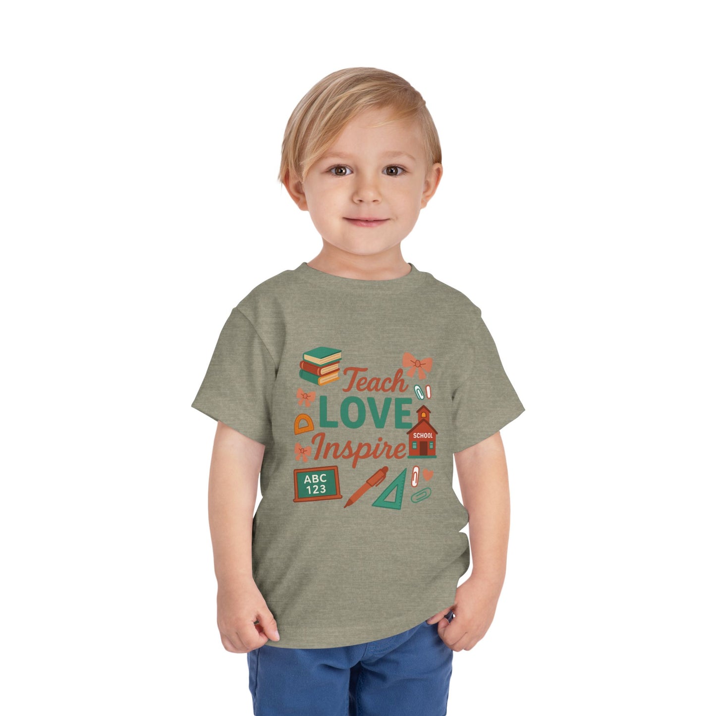 Toddler Tee, Kids School Shirt, Back to School Outfit, Rainbow Graphic Tee, Toddler Gift